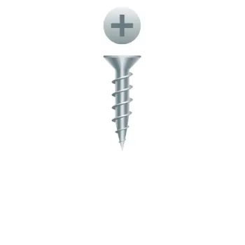 Phillips Flat Head Particle Board Screws, Zinc Plated finish, #6 x 1/2" Strong-Point&reg;
