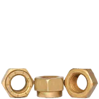 1 1/2-6 L-9 Collar Locknuts, Coarse, Alloy, Cadmium II Yellow & Wax, USA