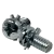 M4-0.70 x 8 MM Metric Machine Screws, Phillips Pan Head, SEMS (with Square Cone Washers), Coarse, Steel, Zinc Cr+3