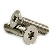 #8-32 x 3/8" (FT) Machine Screws, 6-Lobe (T-15 Torx Drive), Flat Head, Coarse, Stainless Steel 18-8
