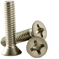 #8-32 x 1" (FT) Machine Screws, Phillips Flat Head (Undercut), Coarse, Stainless Steel 18-8