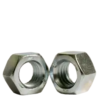 1/4-20 Finished Hex Nuts, Coarse, Grade 5 Medium Carbon Steel, Zinc Cr+3