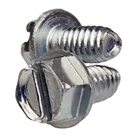 Steel Slotted Indented Hex Washer Head Thread Rolling Screws, Zinc Cr+3 with Wax finish, 1/4-20 x 1/2" (FT), Coarse thread