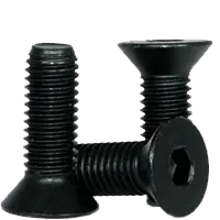 Grade 12.9 Alloy Steel (DIN 7991) Metric Flat Socket Head Cap Screws, Thermal Black Oxide finish, M16-2.00 x 30 MM (FT), Coarse thread
