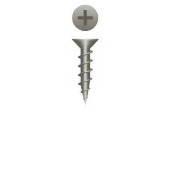 #6 x 3/4" Strong-Point&reg; Phillips Flat Head Particle Board Screws, Steel, Plain and Lubed
