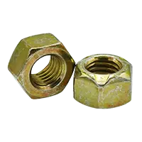 M6-1.00 Metric Hex Cone Lock Nuts, Coarse, DIN 980-V, Grade 10, Yellow Zinc (with Wax )