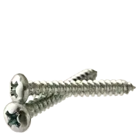 Steel Phillips Pan Head Self Tapping Screws (Type A), Zinc Cr+3 finish, #8-15 x 1 1/4" (FT), Coarse thread