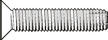 1/4-20 x 1 1/2" (FT) Floorboard Thread Cutting Screws (Type F), Coarse, Flat Head, 6-Lobe (T-30 Torx Drive), Black Phosphate