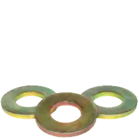 7/8" Flat Washers (SAE), Extra Heavy, Carbon Steel, Yellow Zinc Cr+6, USA