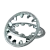 M2 Metric Internal Tooth Lock Washers, DIN 6797J, Steel, Zinc Cr+3