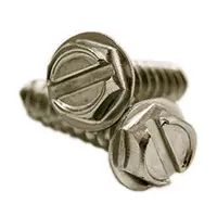 Stainless Steel 316 Slotted Hex Washer Head Self Tapping Screws (Type A), #12-11 x 1 1/2" (FT), Coarse thread