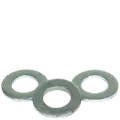 M6 (6.7 MM x 13 MM x 1.5 MM) Metric Flat Washers (Narrow), ASME B18.22M, Through Hardened Steel, Blue Zinc Cr+3, USA