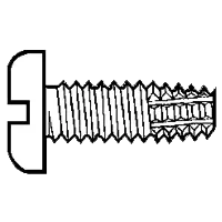 #6-32 x 3/8" (FT) Slotted Pan Head Thread Cutting Screws (Type F), Coarse, Zinc Cr+3