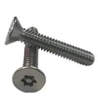 1/4-20 x 3/4" (FT) Machine Screws, Tamper resistant, Pin-in, Hex Socket Flat Head, Coarse, Stainless Steel 18-8