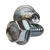 #6-32 x 3/8" (FT) Unslotted Indented Hex Washer Head Thread Rolling Screws, Coarse, Zinc Cr+3 with Wax