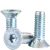 M4-0.70 x 6 MM (FT) Metric Flat Socket Head Cap Screws, Coarse, Grade 12.9 Alloy Steel (DIN7991), Mechanical Zinc Cr+3