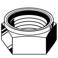 5/16-18 Nylon Insert Lock Nuts, Coarse, Steel, Zinc JS500