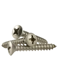#4 x 1 3/8" (FT) Phillips Oval Head Self Tapping Screws (Type A), Stainless Steel 18-8