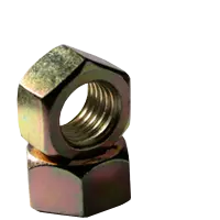 1/4-20 Finished Hex Nuts, Coarse, Low Carbon Steel, Yellow Zinc Cr+6