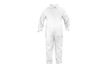 White Gen-nex Crew Coverall, Microporous Non-Woven Material with Polyethylene coating, size Small