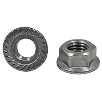 1/2-13 Hex Flange Nuts (Serrated), Coarse, Stainless Steel 18-8