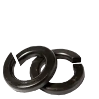 #4 Hi-Collar Split Lock Washers, Medium Carbon Steel, Plain