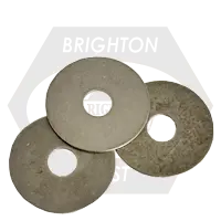 Steel Fender Washers, Plain finish, 3/8" x 1 1/4"