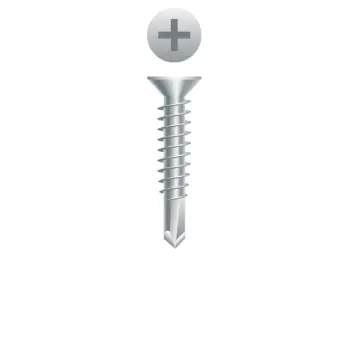 Phillips Flat Head Screws, Passivated & Waxed finish, #10-16 x 1 1/2" Strong-Point&reg;