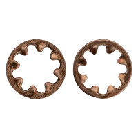 #2 Lock Washers (External Tooth), Phosphorus Bronze