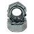 M3-0.50 Metric Hex Lock Nuts (K-Lock External Tooth), Coarse, Class 8, Zinc Cr+3