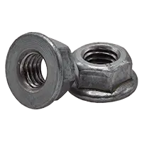 M5-0.80 Metric Hex Flange Nuts (Serrated), Coarse, Class 8, Plain