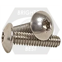 #8-32 x 3/8" (FT) Machine Screws, 6-Lobe (T-15 Torx Drive), Truss Head, Coarse, Stainless Steel 18-8