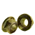 M6-1.00 Metric Hex Flange Nuts (Non-Serrated), Coarse, Class 10, DIN 6923 , Yellow Zinc Cr+3