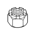 5/8-18 Castle Nuts, Fine, Steel, Plain
