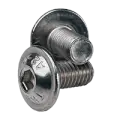 M5-0.80 x 10 MM (FT) Button Head Flange Socket Screws, Coarse, ISO 7380-2, Stainless Steel A2 (18-8)