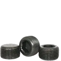 1/4-18 Pipe Plugs, Dry-Seal, 3/4" Taper, Alloy, Black Oxide, USA