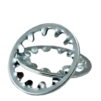 M2 Metric Internal Tooth Lock Washers, DIN 6797J, Steel, Zinc Cr+3