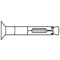 3/8" x 4" Slotted / Phillips Combo Flat Head Sleeve Anchors, Stainless Steel 304