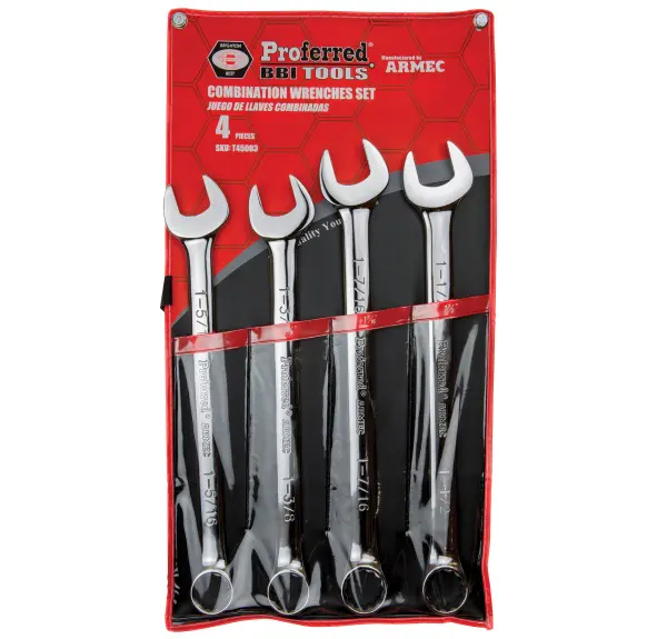 4 Piece Proferred&reg; Combination Wrench Set (1 5/16