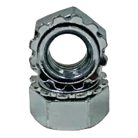 M3-0.50 Metric Hex Lock Nuts (K-Lock External Tooth), Coarse, Class 8, Zinc Cr+3