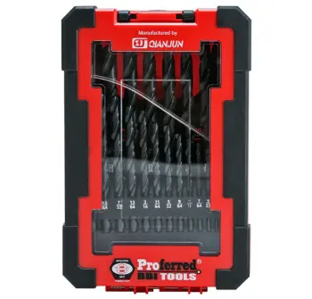 21 Piece M2 HSS Jobber Length, Drill Bit Set, Box Case