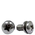 M3-0.50 x 12 MM (FT) Machine Screws, Phillips Pan Head, SEMS (with Split Lock Washers), Coarse, Stainless Steel A2 (18-8)