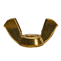 #8-32 Wing Nuts, Coarse, Type A (Light Series), Brass