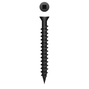#6 x 1" Strong-Point&reg; Square Drive Trim Head Drywall Screws, Steel, Phosphate Coated
