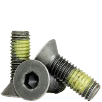 5/16-24 x 1 1/2" (FT) Flat Socket Head Cap Screws, Fine, (Nylon Patch) Alloy Steel, Thermal Black Oxide