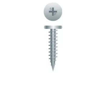 #10-12 x 1 1/2" Strong-Point&reg; Phillips Pancake Head Drywall Screws, Steel, Zinc Plated