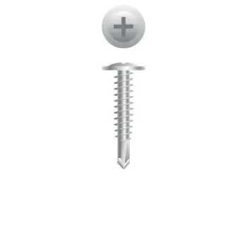 Phillips Modified TrUSS Round Washer Head Screws, Passivated & Waxed finish, #8-18 x 1", Modified Truss Head