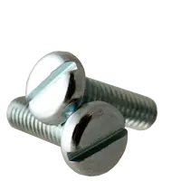 #2-56 x 3/8" (FT) Machine Screws, Slotted Pan Head, Coarse, Steel, Zinc Cr+3