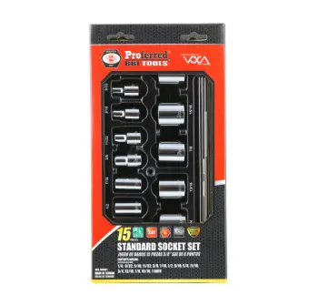 15 Piece Proferred&reg; 3/8" Drive Standard SAE Socket Set, Taiwan