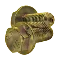 M16-2.00 x 60MM (PT) Metric Flange Bolts (Non-Serrated), Coarse, DIN 6921, Grade 8.8, Yellow Zinc